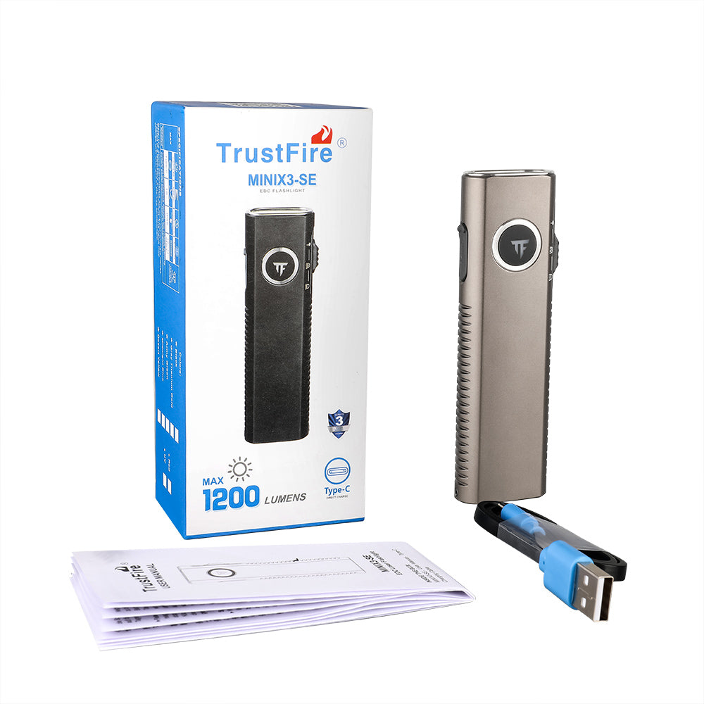 TrustFire Mini X3-SE Rechargeable EDC Flashlight – Midnight Blue